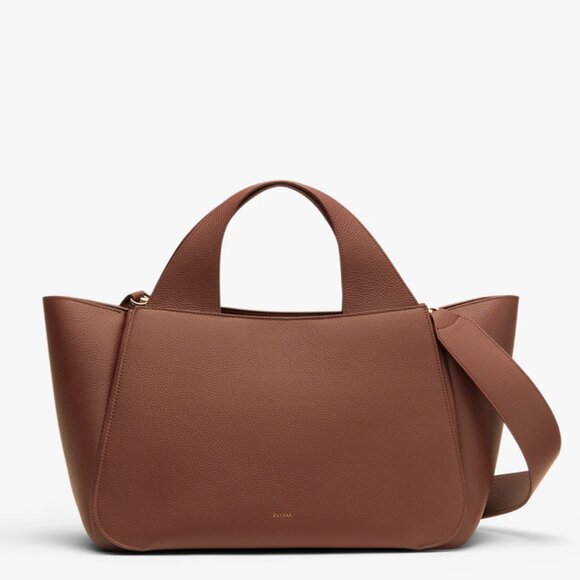Cuyana Mila Satchel in Dark Chestnut - Picture 1 of 11
